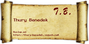 Thury Benedek névjegykártya