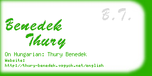 benedek thury business card